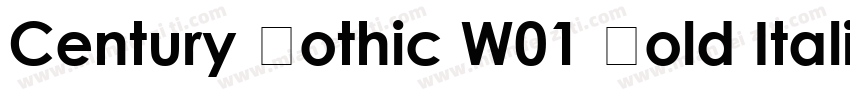 Century Gothic W01 Bold Itali字体转换